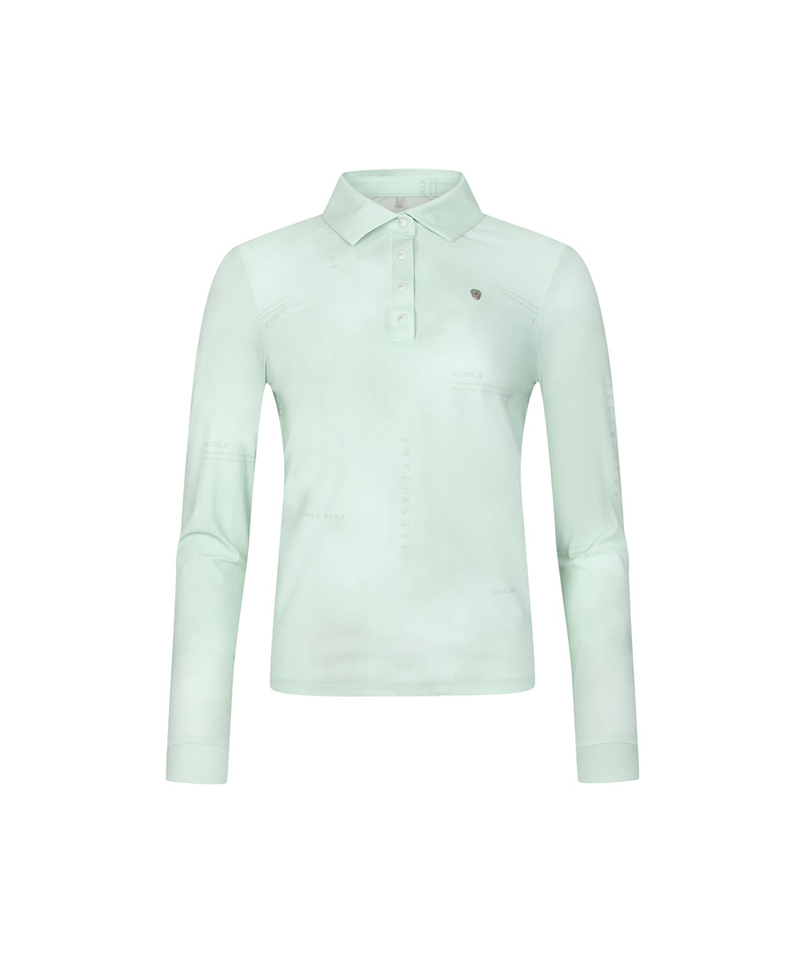 Amazing Cre Women's AI1 Typo Smog Accordio T-Shirt - Light Green