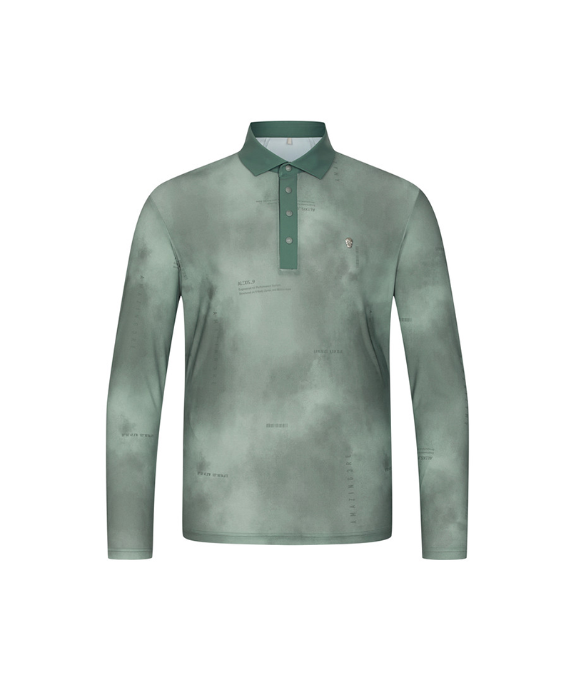 Amazing Cre Men's AI1 Typo Smog Accordio T-Shirt - Dark Green