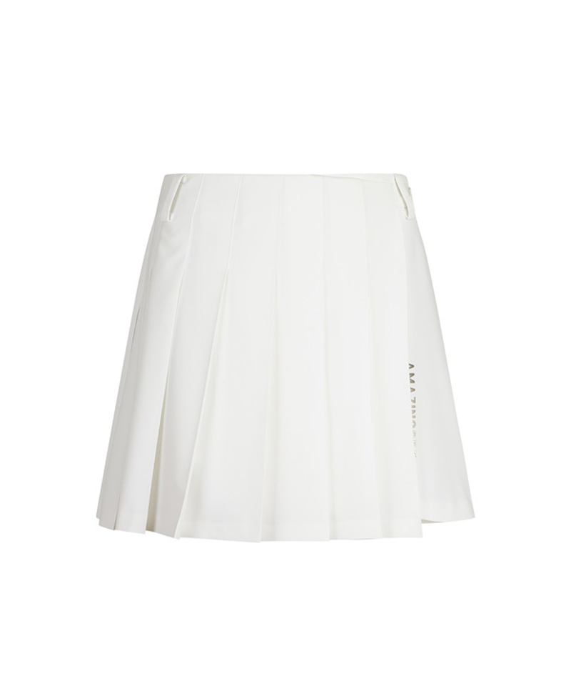 Amazing Cre Women's Technical Pleated Golf Skirt - White