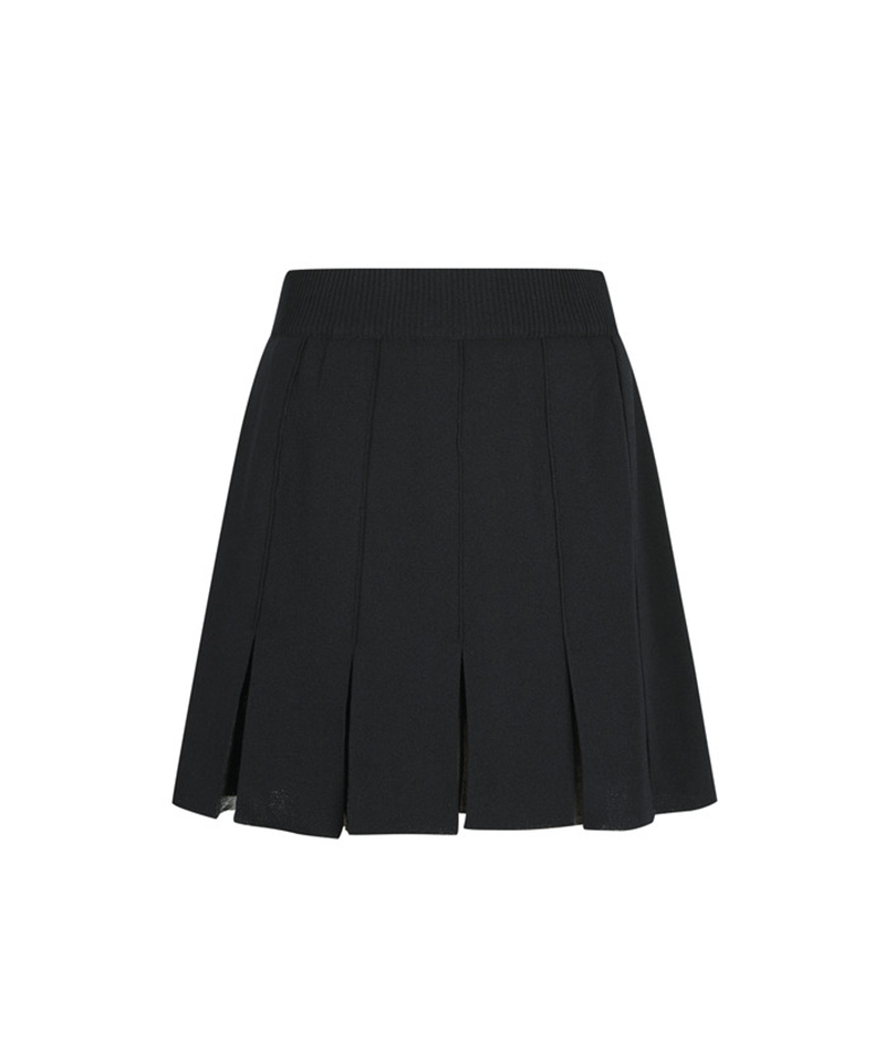 Amazing Cre Women's Dualplay Pleated Skirt Knit - Black