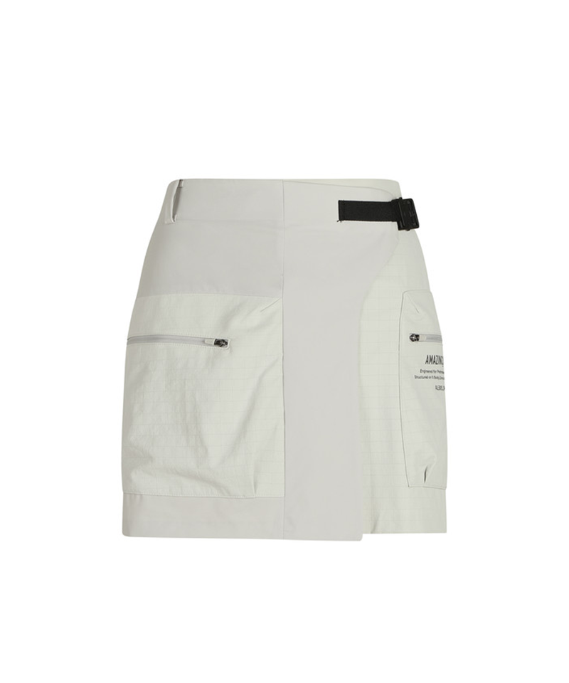 Amazing Cre Women's Air Circuit Cargo Skirt - Light Grey