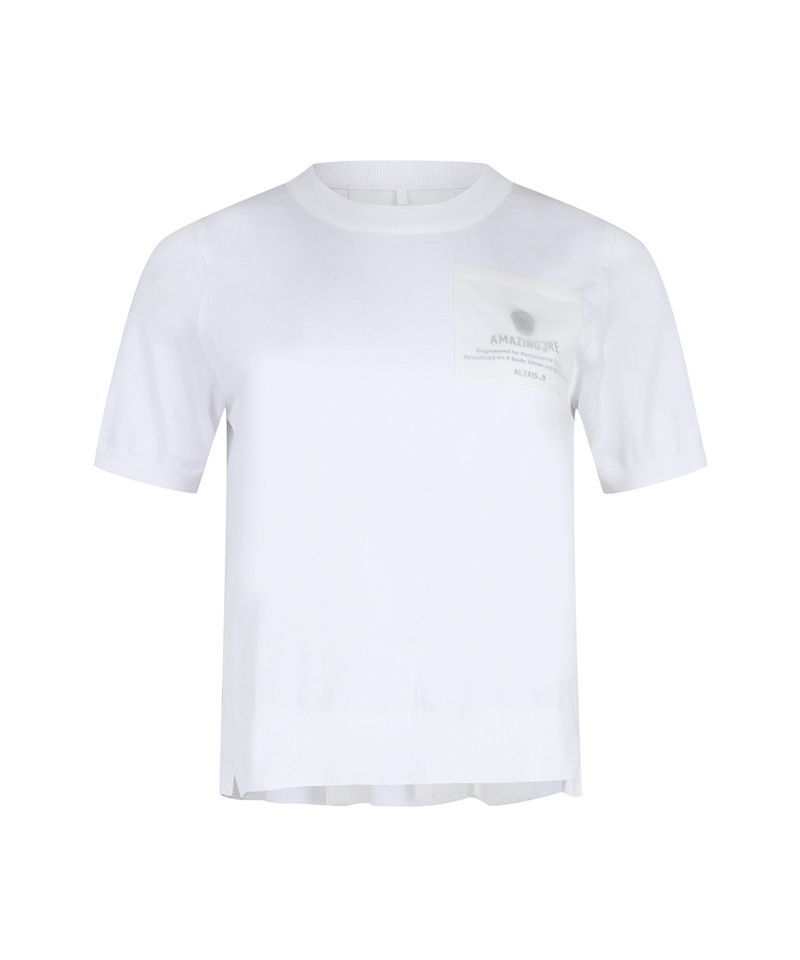 Amazing Cre Women's Dual Play Round Neck Sweater - White