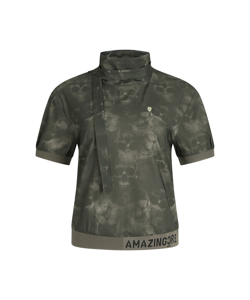 Amazing Cre Women's Nanogram Alex Pattern Accordio T-Shirt - Brown