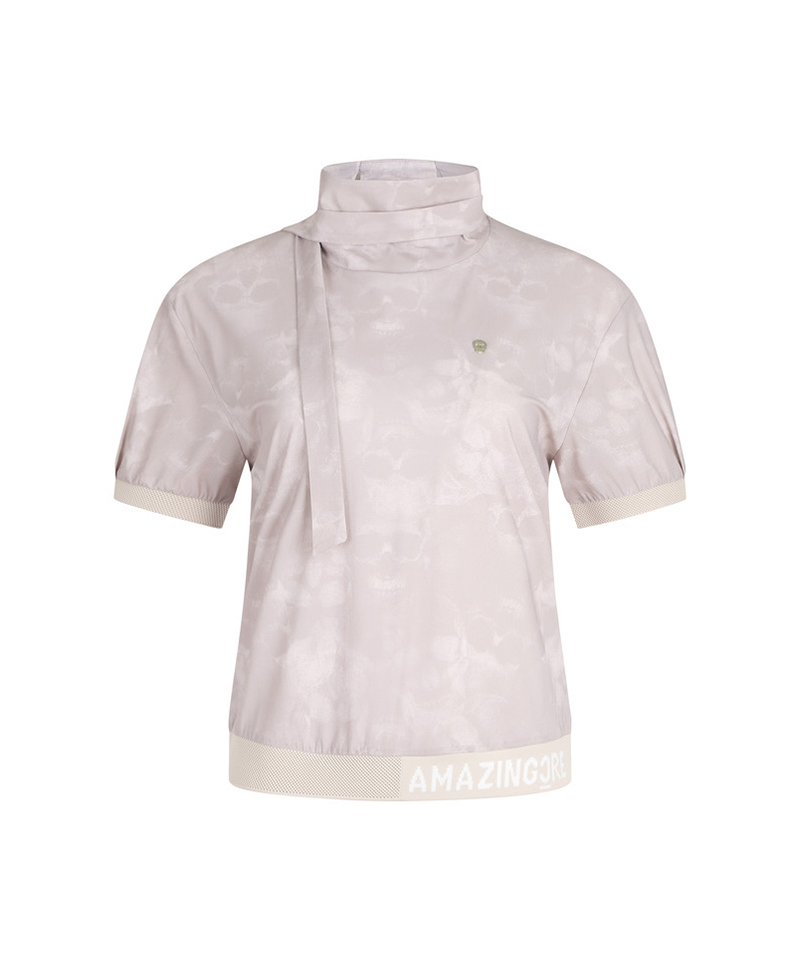 Amazing Cre Women's Nanogram Alex Pattern Accordio T-Shirt - Light Pink