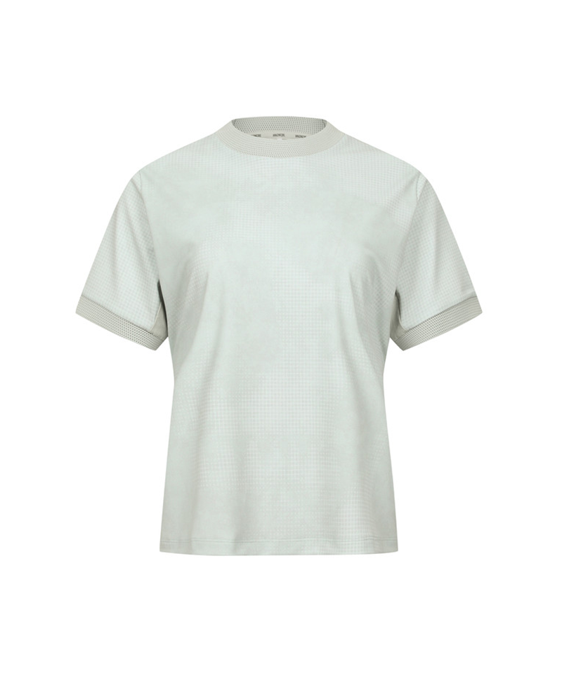 Amazing Cre Women's Air Circuit Hybrid High Neck T-Shirt - Light Grey