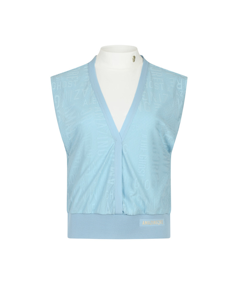 Amazing Cre Women air circuit layered sleeveless T-shirt - Light Blue