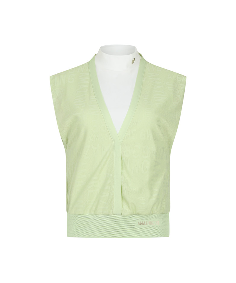 Amazing Cre Women air circuit layered sleeveless T-shirt - Light Green
