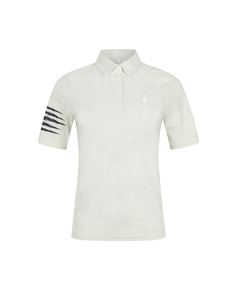 Amazing Cre Women's LIV 3D Tiger Smog Accordio T-Shirt - White