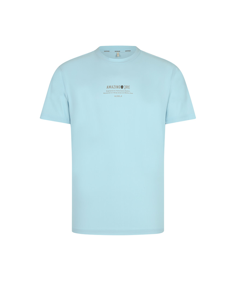 Amazing Cre Ubisex Basic Round T-Shirt - Light Blue