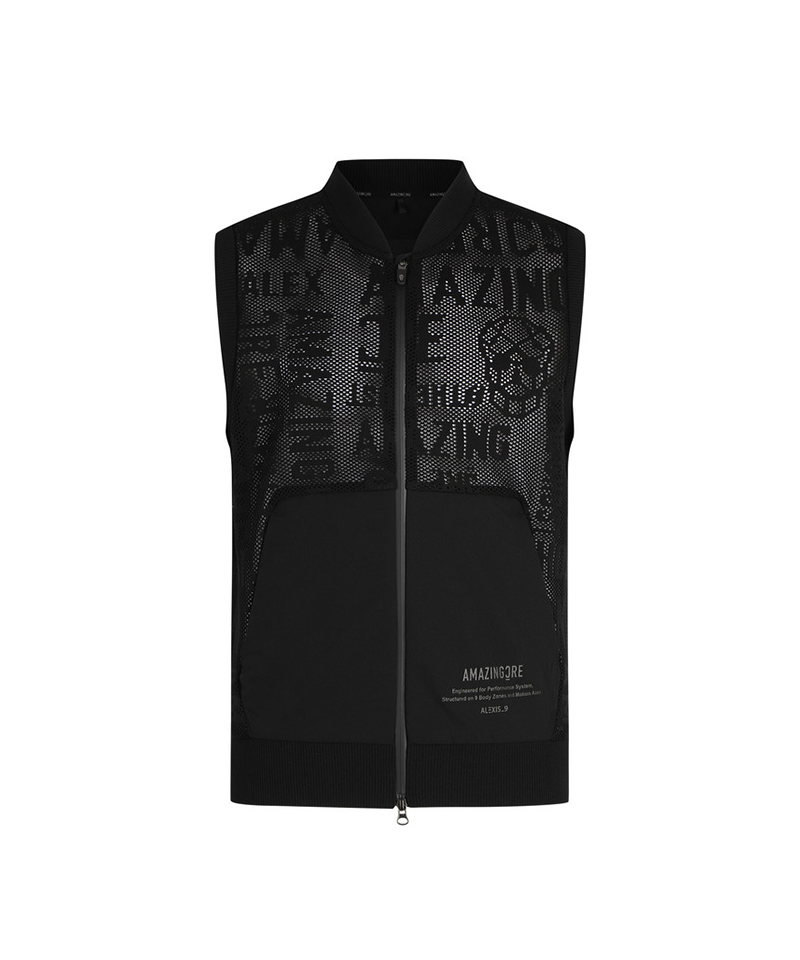 Amazing Cre Men's Air Circuit Hybrid Sweater Vest - Black