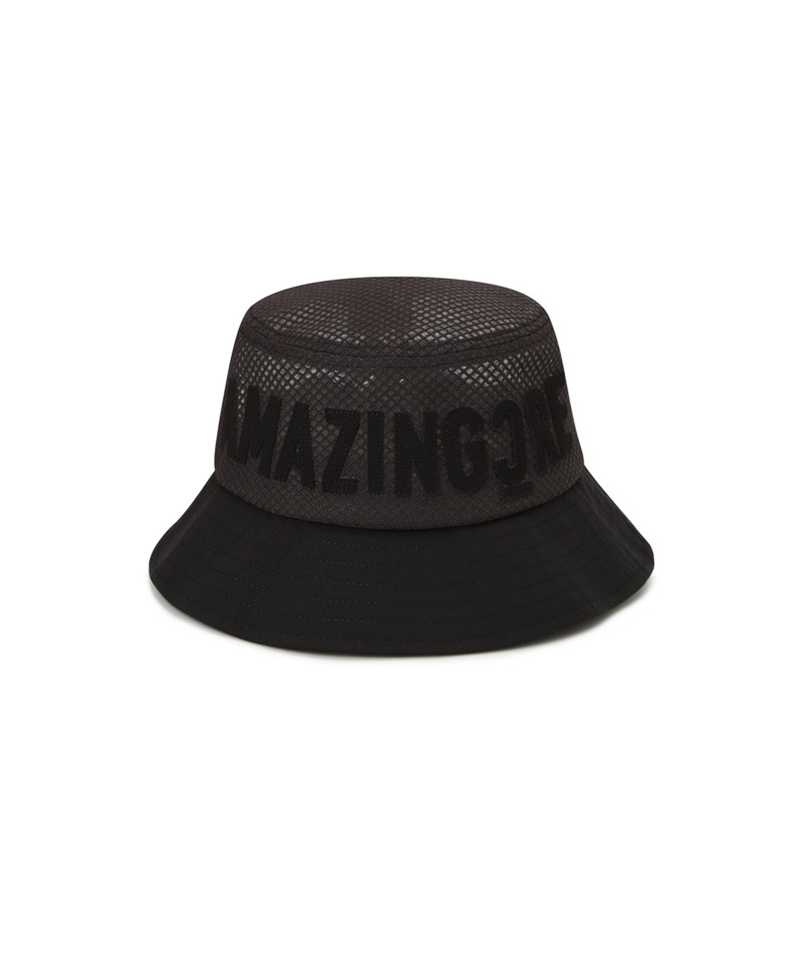 Amazing Cre All Mesh Cutting Logo Hat - Black