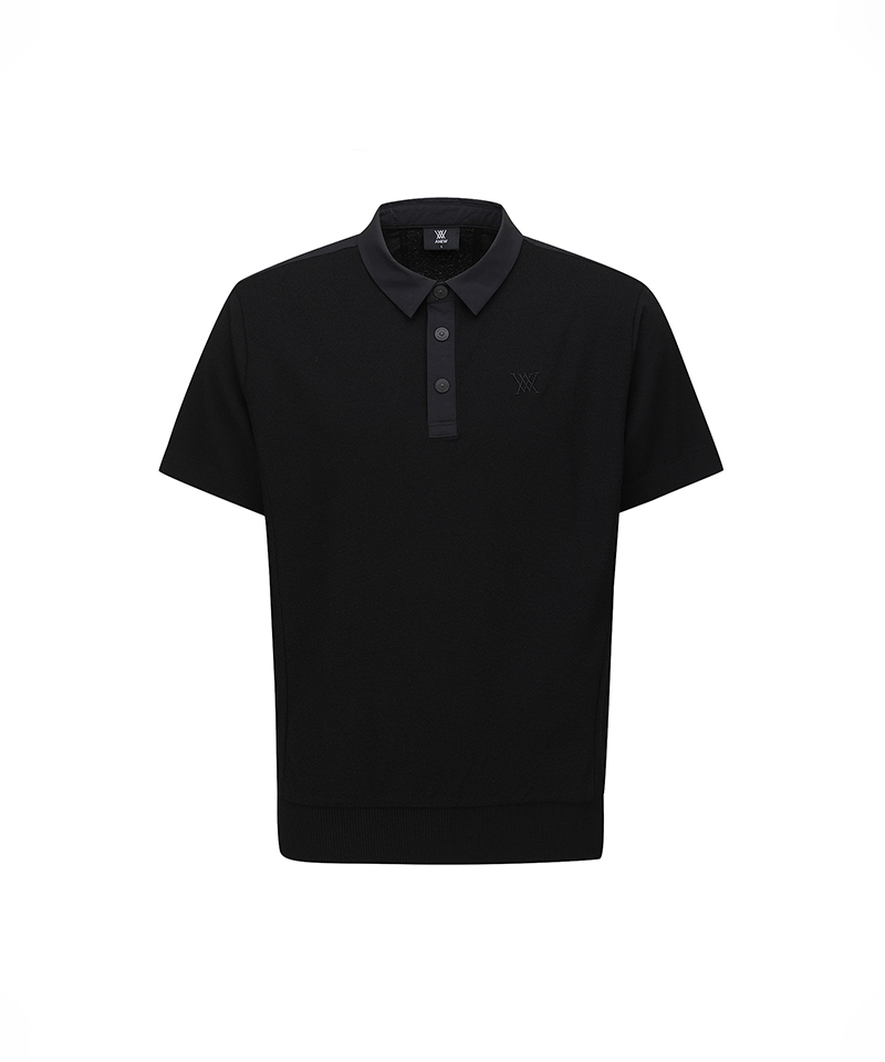 Men's FA Hybrid Short Sleeve Sweater - Black