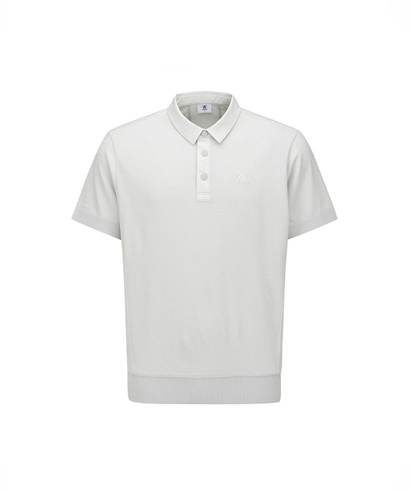 Men's FA Hybrid Short Sleeve Sweater - Light Grey