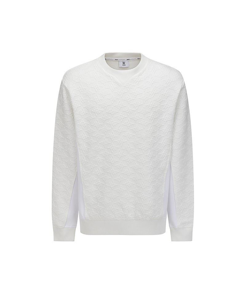 Men's FA Logo Pattern Sweatshirt - White