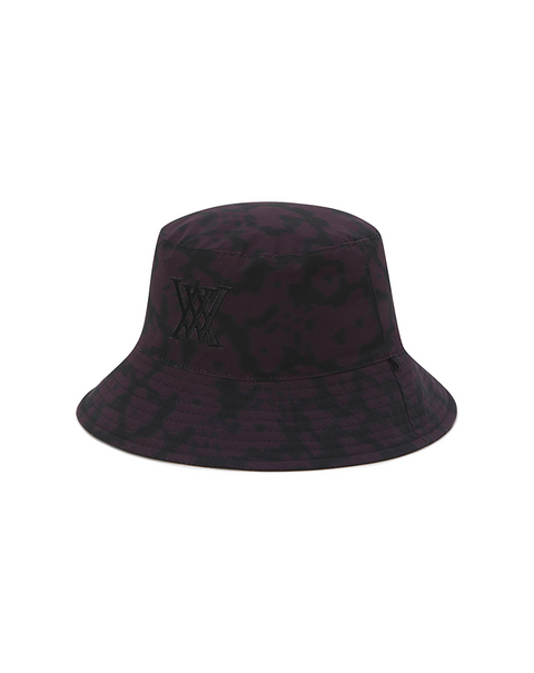 Unisex Flower Pattern Reversible Bucket Hat - Black