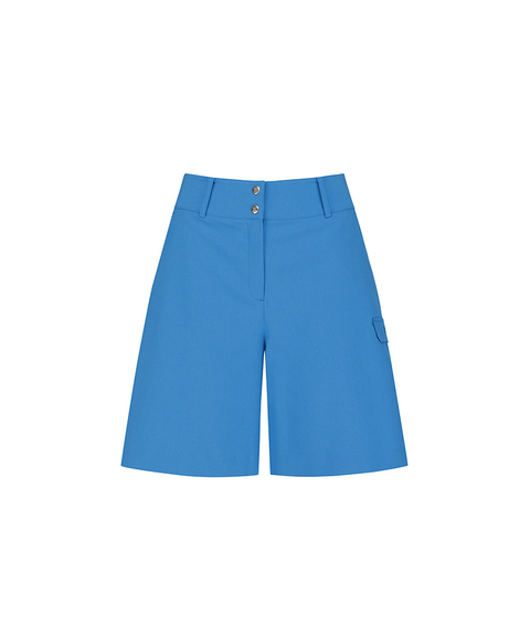 Women's FA Back Pleated Half Pants - Blue