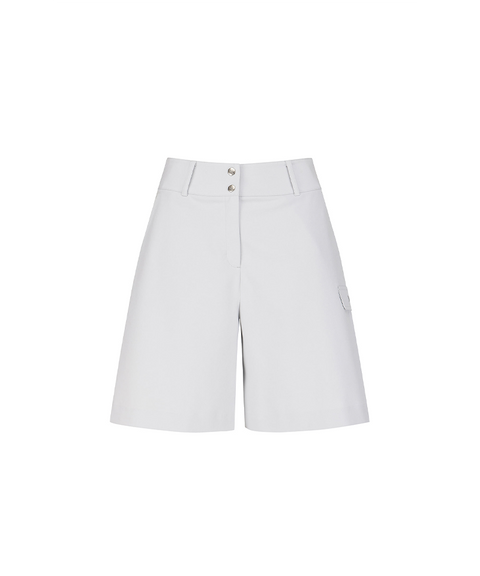 Women's FA Back Pleated Half Pants - Light Grey