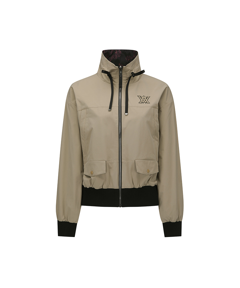 Women's FA Flower Pattern Reversible Jacket - Beige