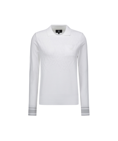 Women's FA Logo Pattern Sweater - White