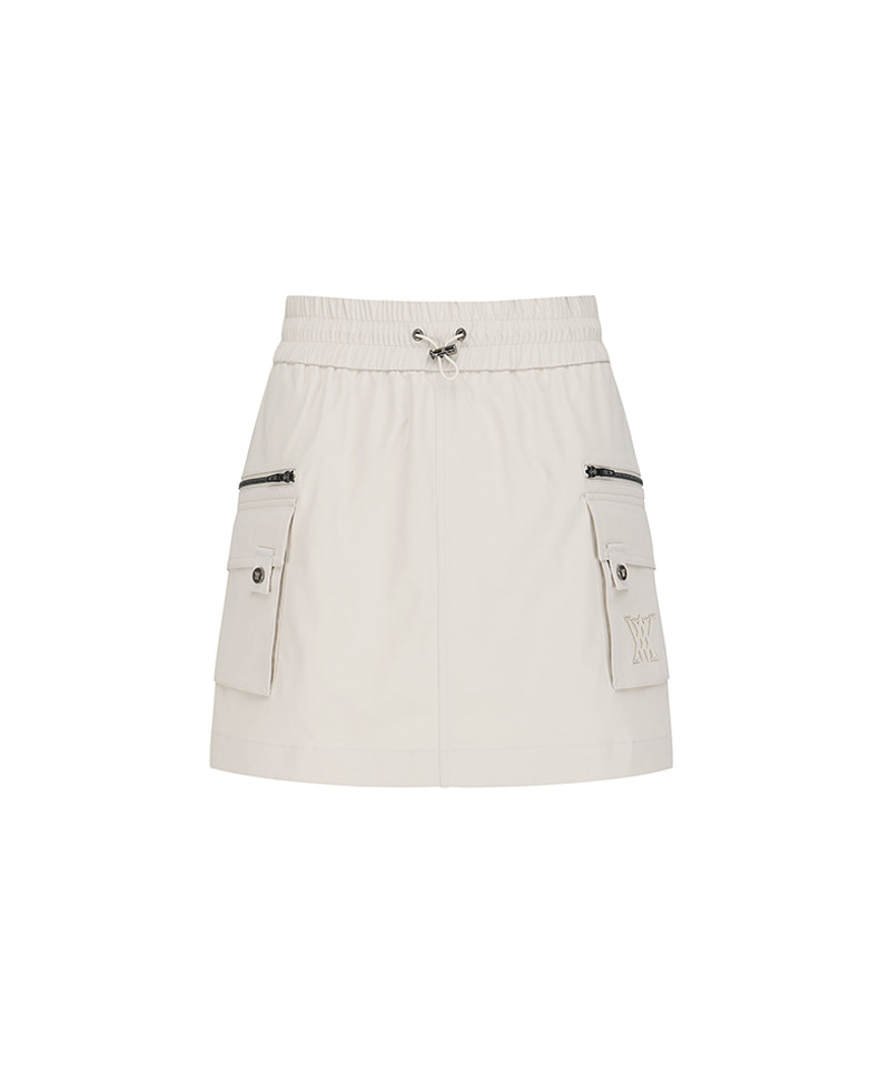 Women's FA Banded Cargo A Line Skirt - Light Beige