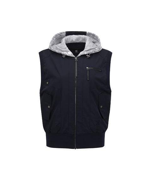 Women's FA Hooded Vest - Navy
