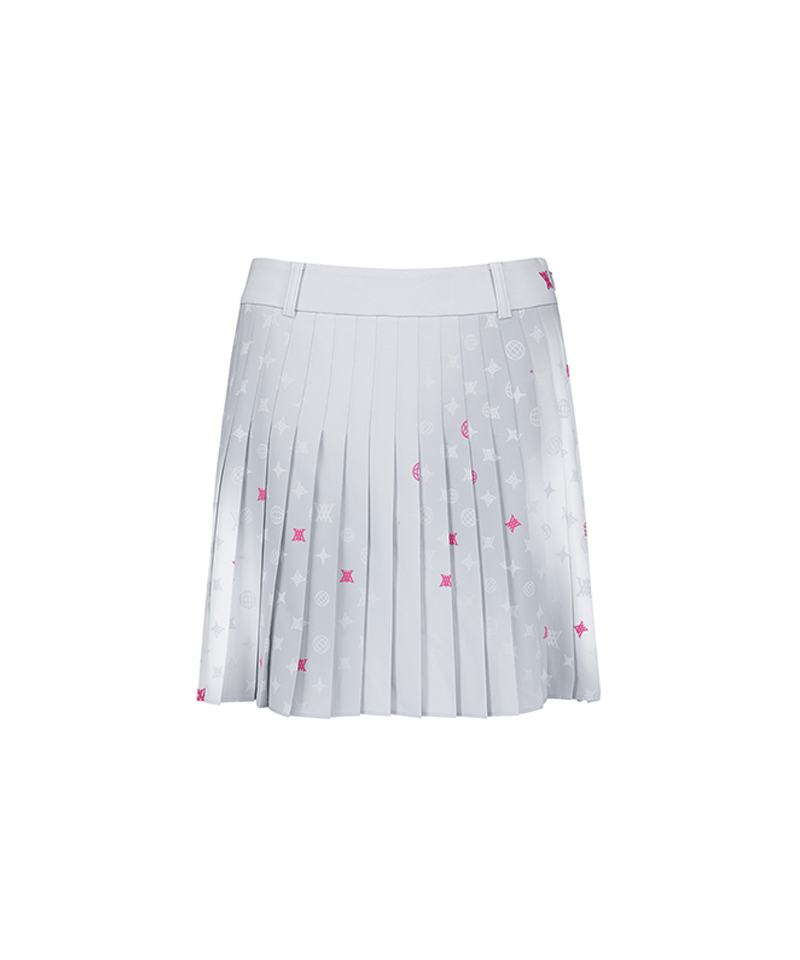 ANEW Golf Women's SM Gradation Pattern Pleated Skirt - Light Grey
