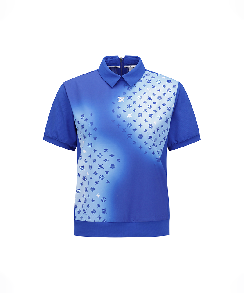 ANEW Golf Women's SM Gradation Pattern Short T-Shirt - Royal Blue