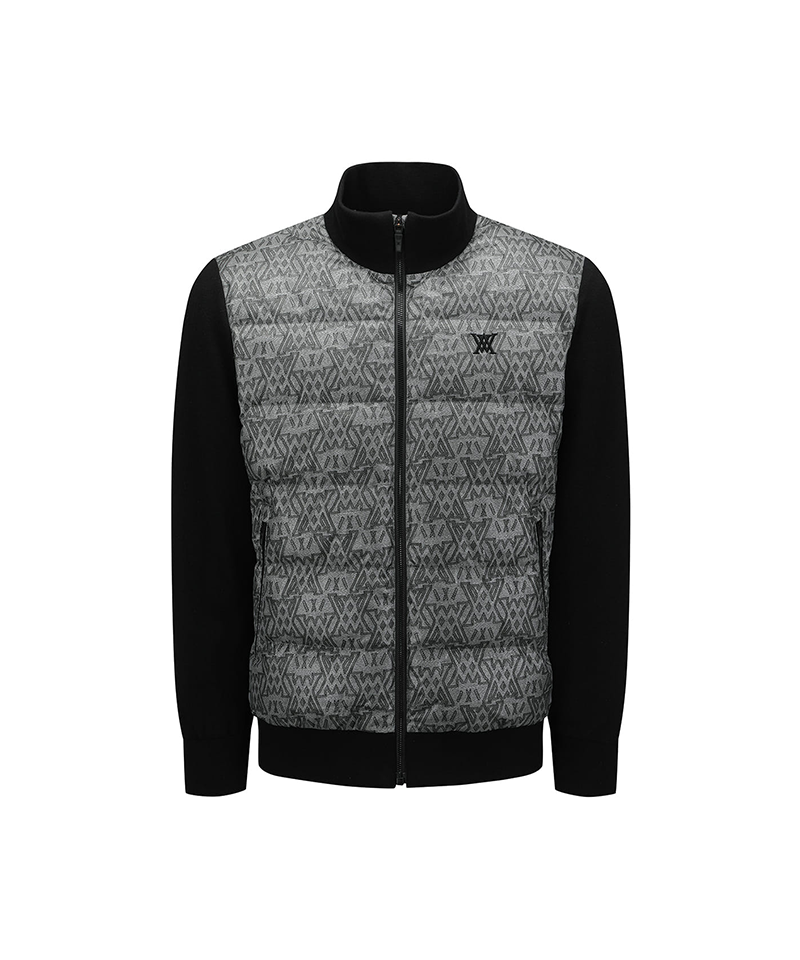 Men's WI Big Logo Hybrid Down Jacket - Grey