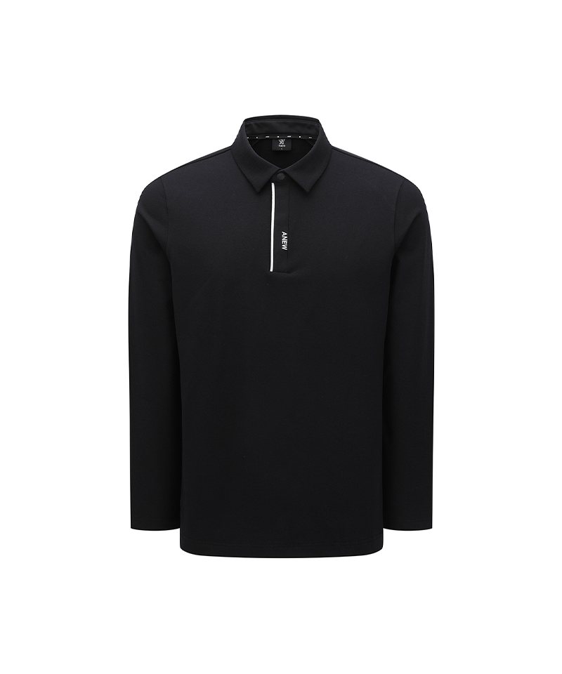 Men's WI Brushed Fleece Long T-Shirt - Black