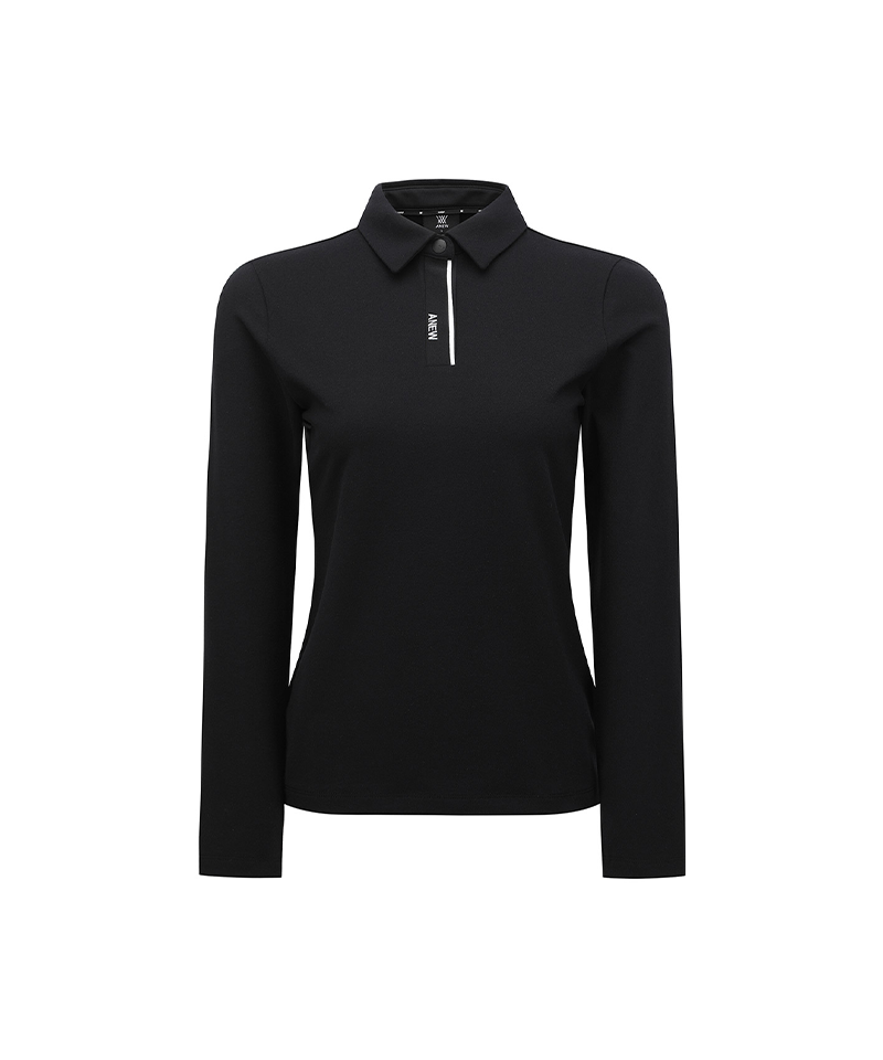 Women's WI Brushed Fleece Long T-Shirt - Black