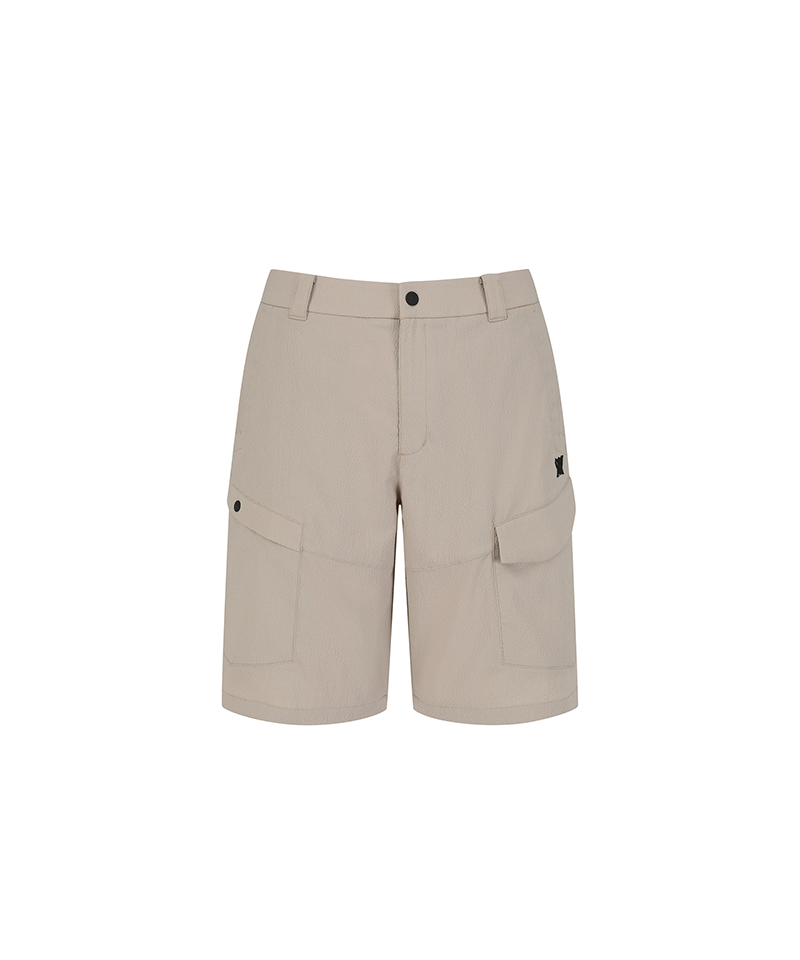 Men's Incision Pocket Half Pants - Beige