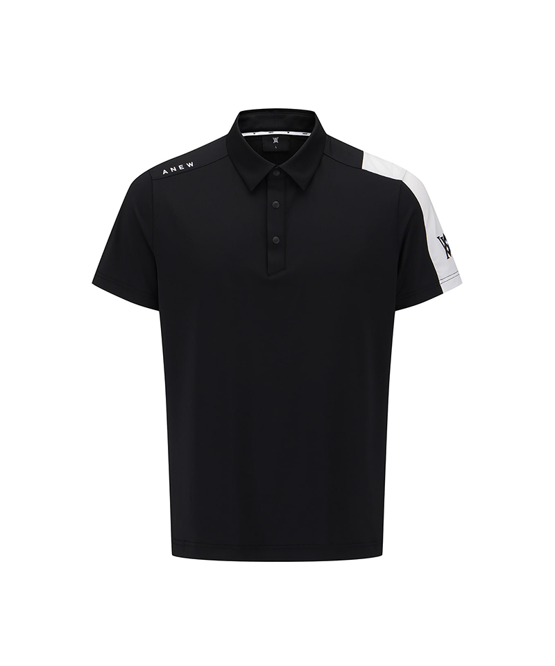 Men's Block Point  T-Shirt - Black