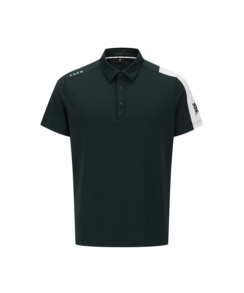 Men's Block Point  T-Shirt - Dark Green