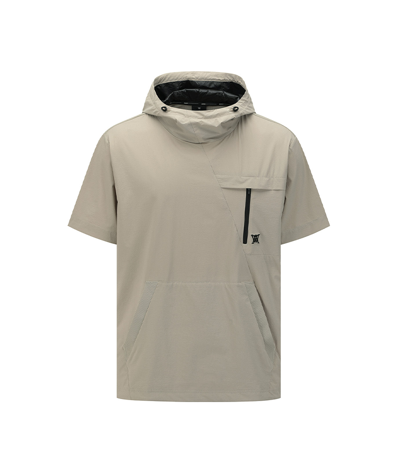 Men's Hooded T-Shirt - Beige