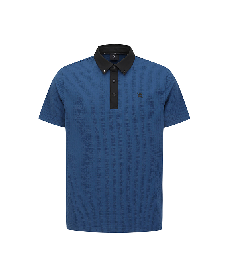 Men's Back Contrast T-Shirt - Blue