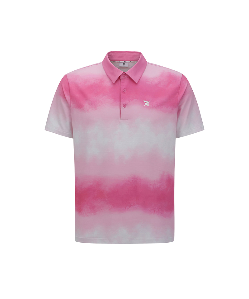 Men's Aurora Pattern T-Shirt - Pink