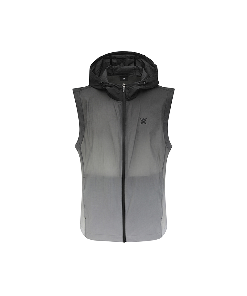 Men's Gradation Hooded Vest - Black