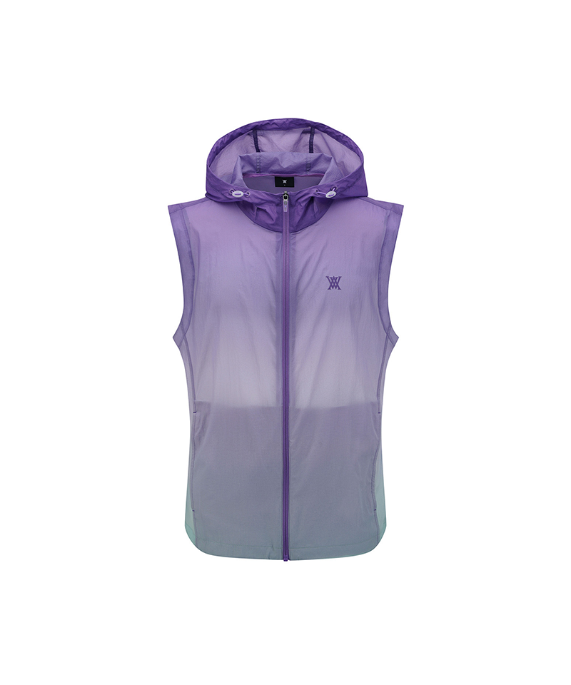Men's Gradation Hooded Vest - Purple