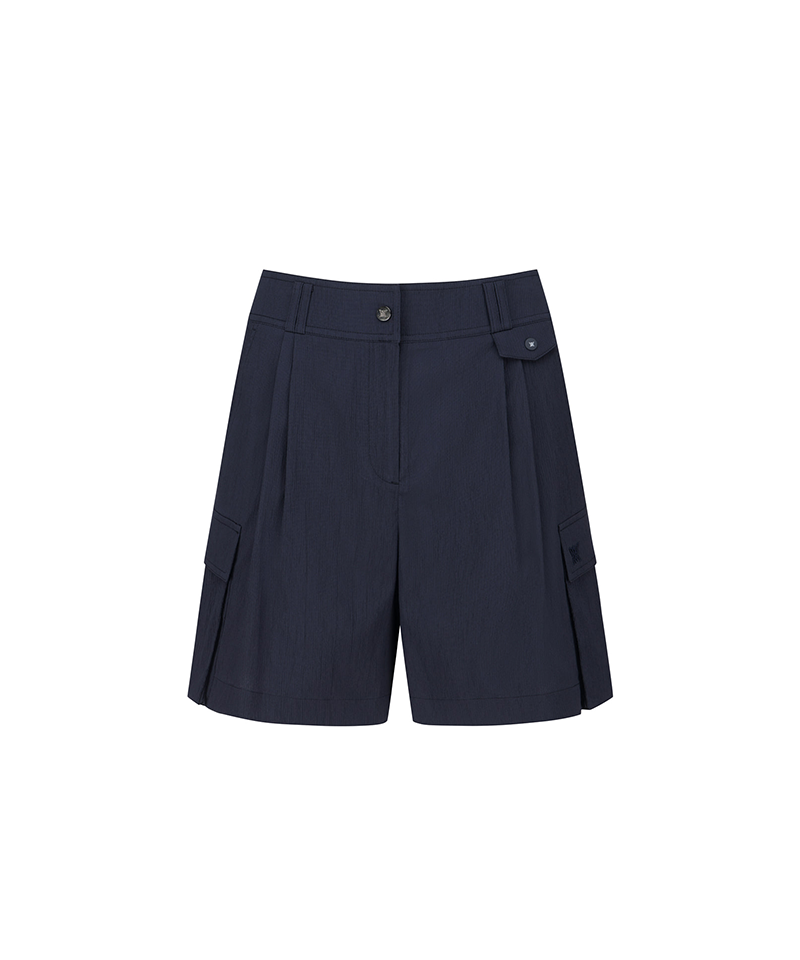Women's Wide Out Pocket Half Pants - Navy