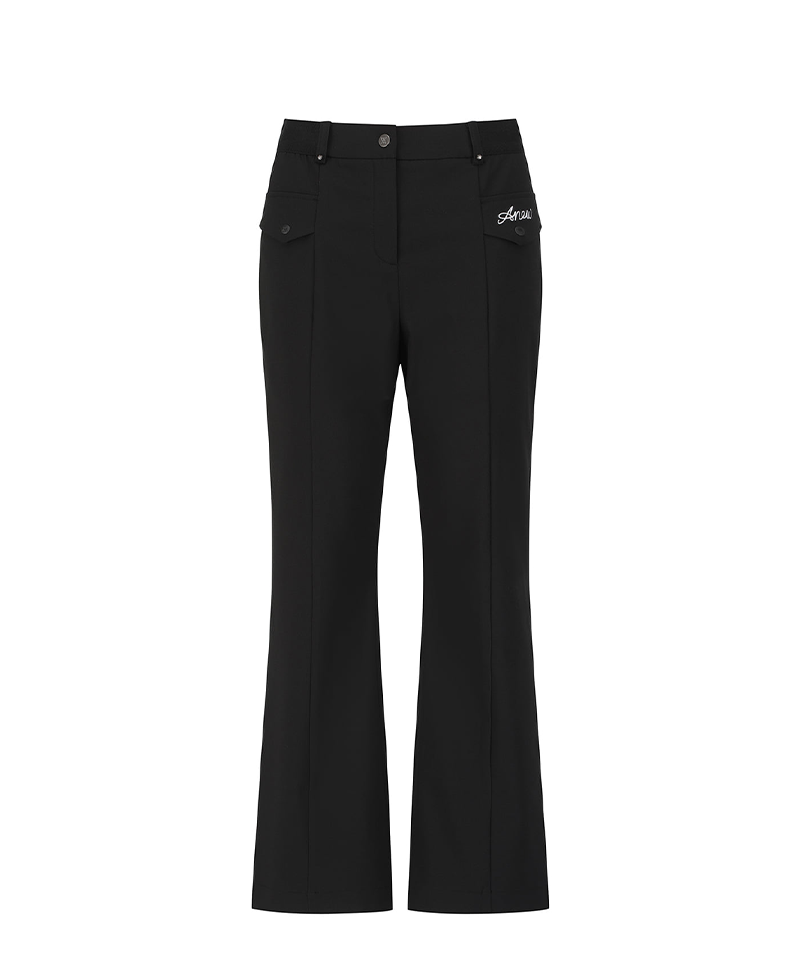 Women's Essential Boot Cut Pants - Black