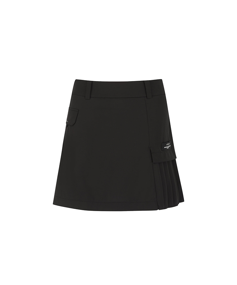 Women's Cargo Wrap Skirt - Black