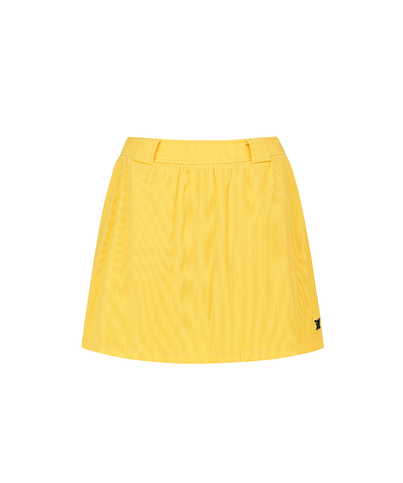 Women's Abstract Volume Flare Skirt - Yellow