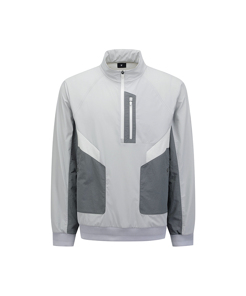 Men's Incision Anorak Jacket - Light Grey
