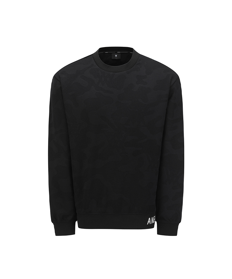 Men's Camo Jacquard Sweatshirt - Black