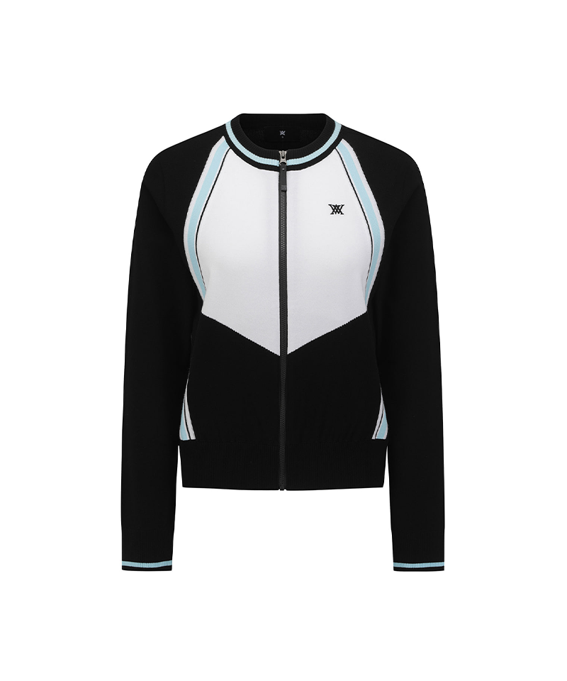 Women's Round Knit Cardigan - Black