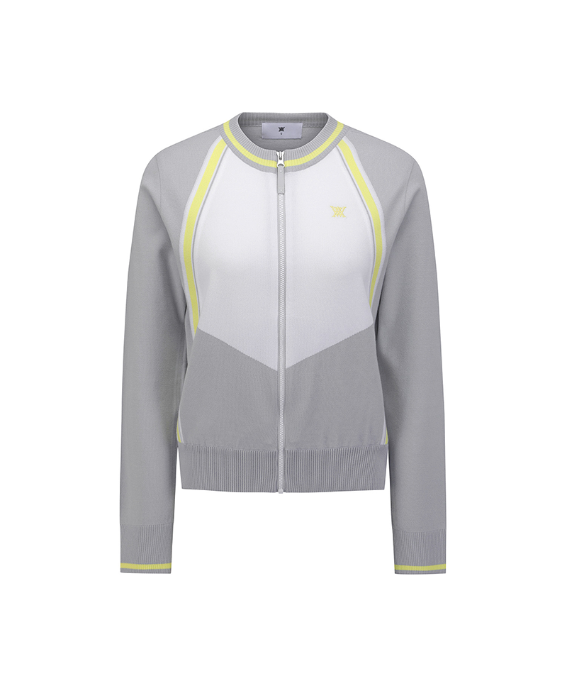 Women's Round Knit Cardigan - Light Grey