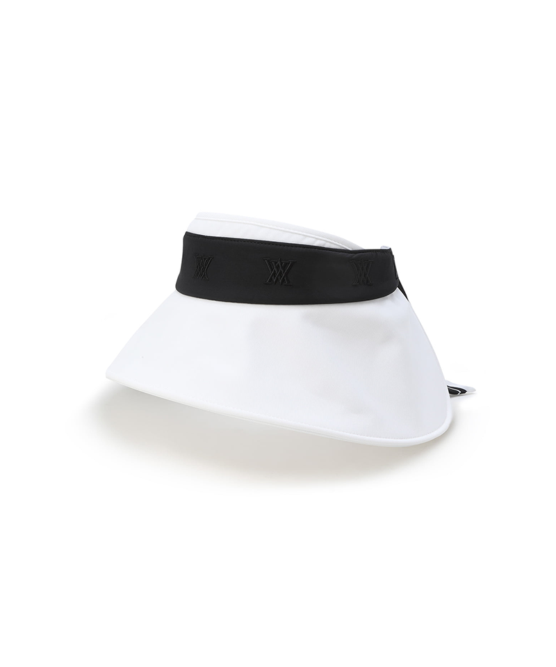 Women's Scarf Bonnet Visor - White