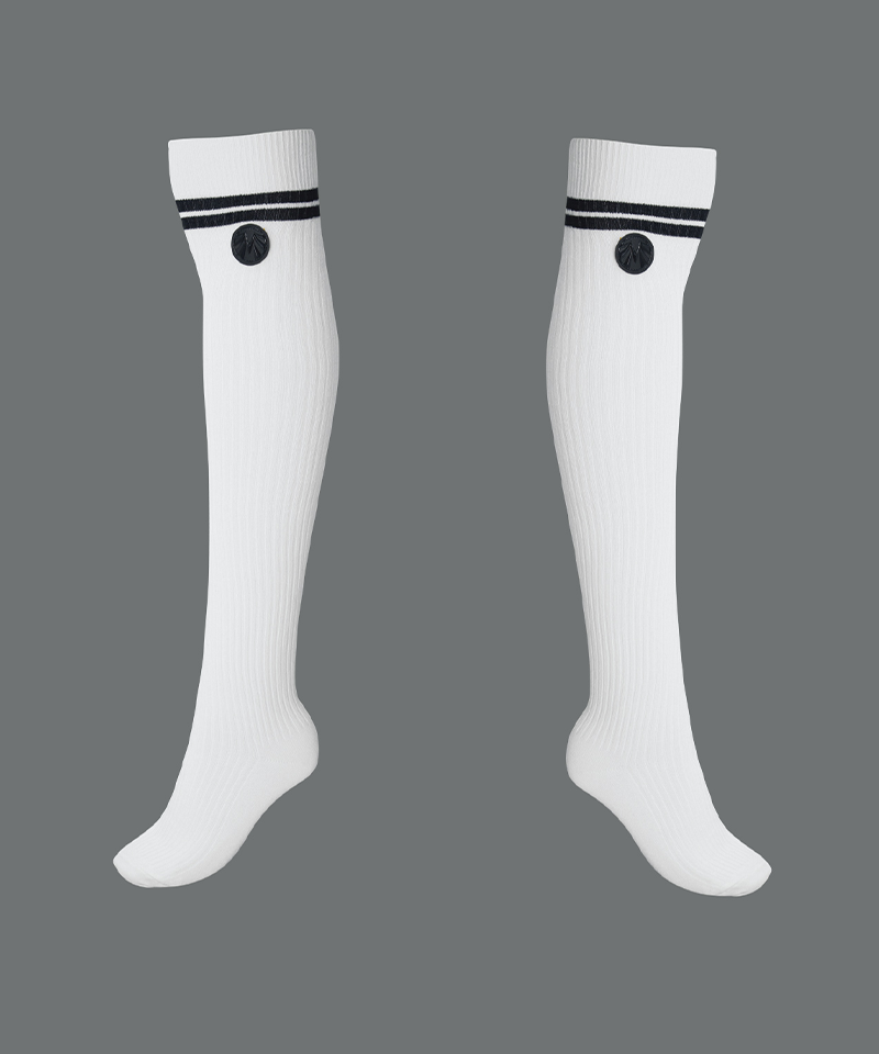 Slim Golf 50cm Over The Knee Socks - White