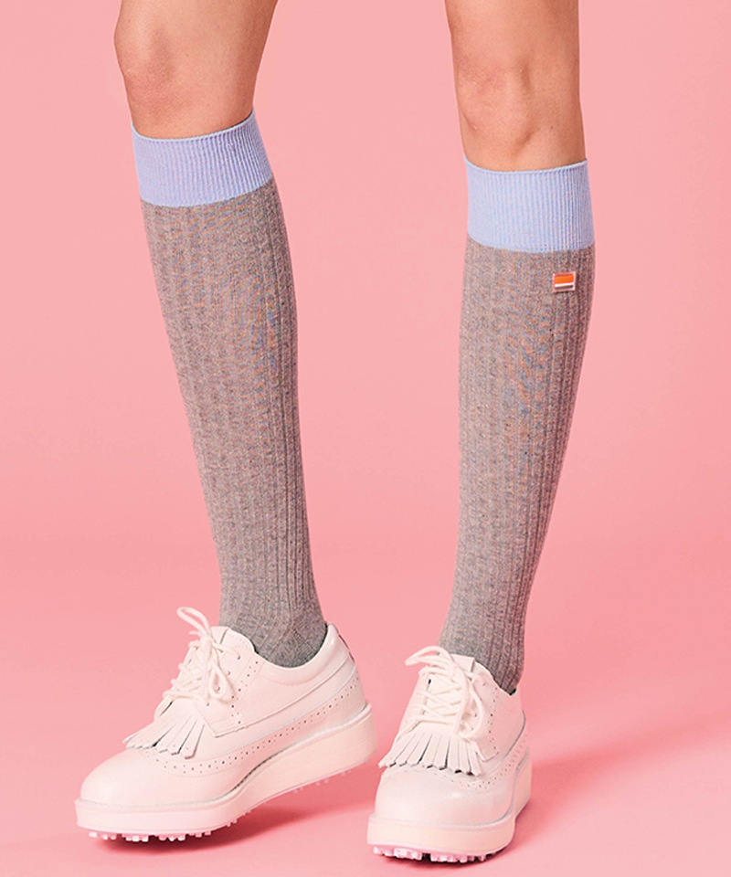 Orange Label Two-Tone Knee Socks - 3 Colors