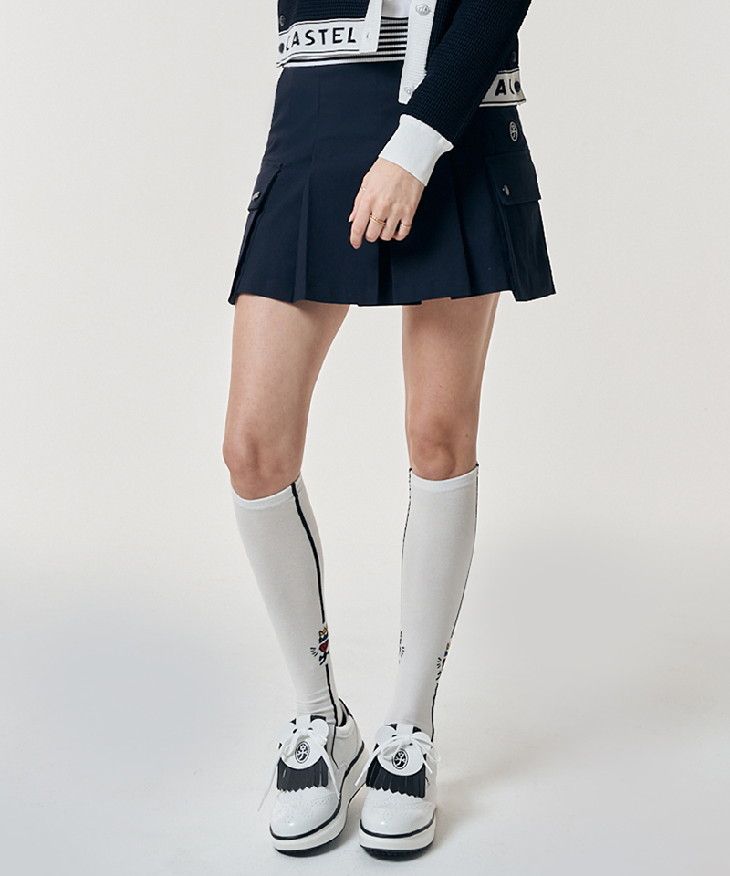 Castelbajac Women's Cotton Blend Casual Culottes - Navy